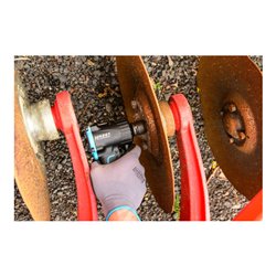 HAZET Schlagschrauber extra kurz 9012M Lösemoment maximal: 1100 Nm Vierkant massiv 12,5 mm (1/2 Zoll) Jumbo Hammer-Schlagwerk