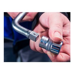 HAZET Ausziehbarer Radmuttern-Schlüssel 772 Vierkant massiv 12,5 mm (1/2 Zoll) Außenvierkant Antrieb 12,5  1/2 Zoll