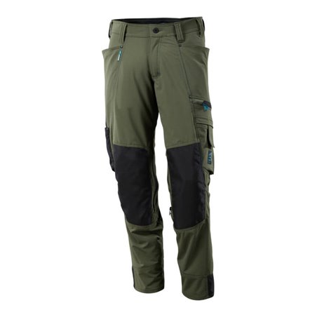 Mascot Hose mit Knietaschen, Stretchstoff Hose moosgrün