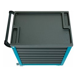 HAZET Werkstattwagen Assistent 177-7, Schubladen flach: 6 x 80 x 527 x 348 mm, Schubladen hoch: 1 x 165 x 527 x 348 mm