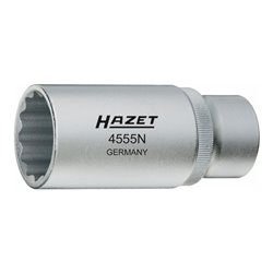 HAZET Einspritzdüsen-Werkzeug 4555N Vierkant hohl 12,5 mm (1/2 Zoll) Außen-Doppel-Sechskant Profil 27