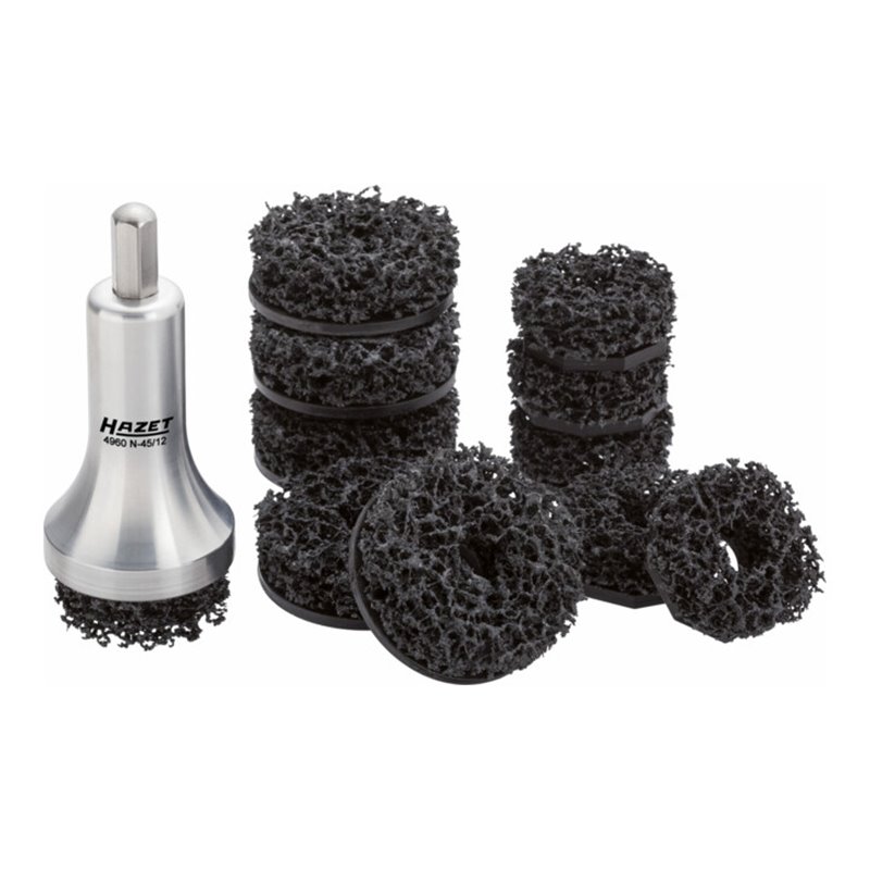 HAZET Radnabenschleifer-Satz Pkw, 12teilig 4960N-45/12 ∙ Anzahl Werkzeuge: 12