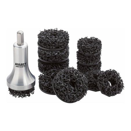 HAZET Radnabenschleifer-Satz Pkw, 12teilig 4960N-45/12 ∙ Anzahl Werkzeuge: 12
