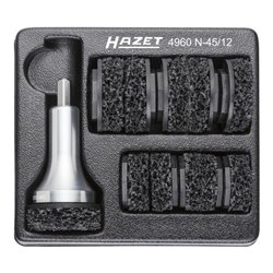 HAZET Radnabenschleifer-Satz Pkw, 12teilig 4960N-45/12 ∙ Anzahl Werkzeuge: 12