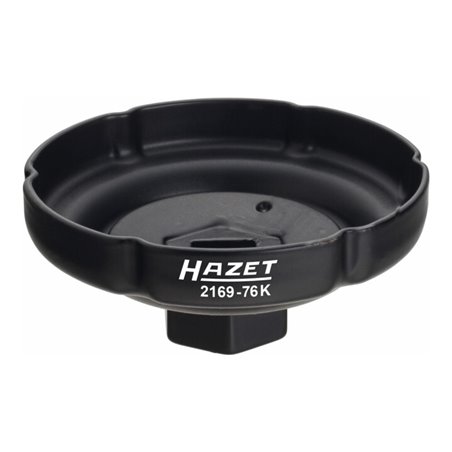 HAZET Ölfilter-Schlüssel 2169-76K Vierkant hohl 12,5 mm (1/2 Zoll) Rillenprofil