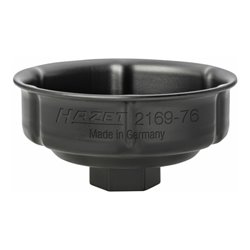 HAZET Ölfilter-Schlüssel 2169-76 Vierkant hohl 12,5 mm (1/2 Zoll) Rillenprofil