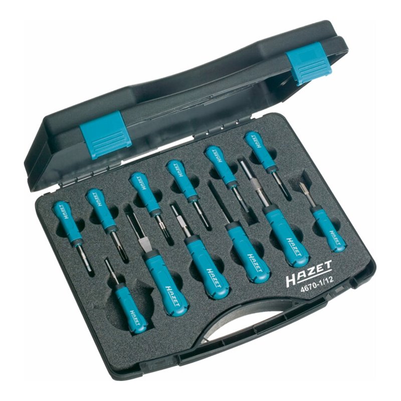 HAZET SYSTEM-KABEL-Entriegeler-Sortiment 4670-1/12 Anzahl Werkzeuge: 12