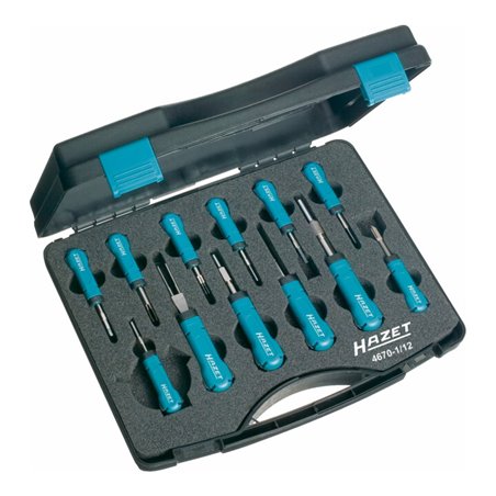 HAZET SYSTEM-KABEL-Entriegeler-Sortiment 4670-1/12 Anzahl Werkzeuge: 12