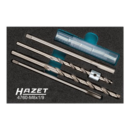 HAZET Glühkerzen-Reparatur Satz 4760-M8X1/9 Anzahl Werkzeuge: 9