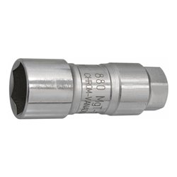 HAZET Zündkerzen-Steckschlüssel-Einsatz 880MGT-18 Vierkant hohl 10 mm (3/8 Zoll) Außen-Sechskant Profil 18