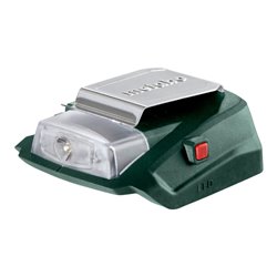 Metabo Akku-Power-Adapter PA 14.4-18 LED-USB mit 12 V-Anschluss und LED-Licht Karton