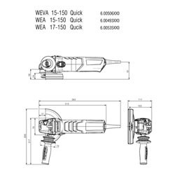 Metabo Winkelschleifer WEA 17-150 Quick Karton