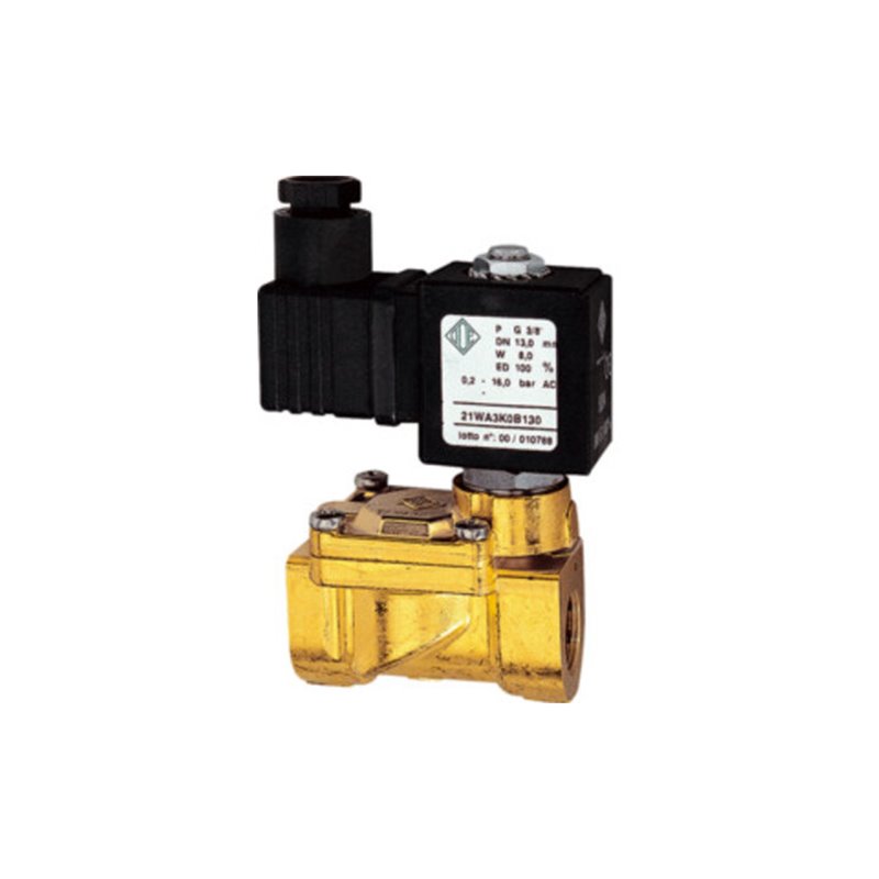 Riegler 2/2-MV,MS,NC,vorge.,24V DC,8W,NBR,G1/2,PN0,2-16bar