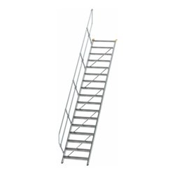 MUNK Aluminium-Treppe Stufen 45° 17 Stufen