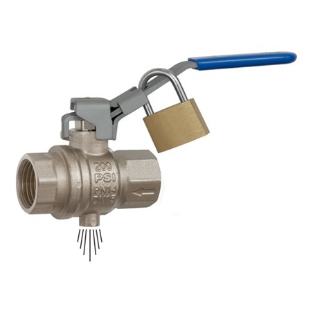 Riegler Sicherheitskuha, abschließbar, Entlüft. G 1/4, MS vern., Rp 1 1/2