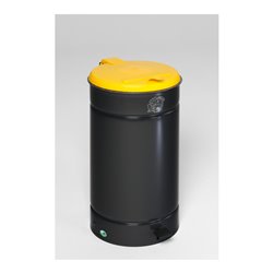 VAR Euro-Pedal Kunststoffdeckel gelb anthrazit 60 l