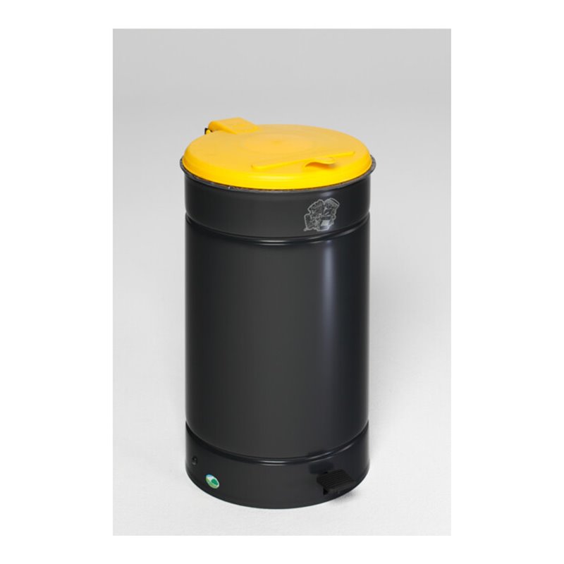 VAR Euro-Pedal Kunststoffdeckel gelb anthrazit 60 l