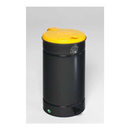 VAR Euro-Pedal Kunststoffdeckel gelb anthrazit 60 l
