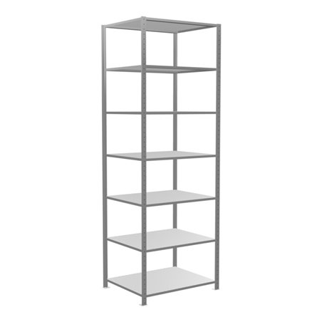 Schulte Grundregal Steckregal MULTIplus150 3000 x 1000 x 800 mm 7 Fachböden Kreuzstrebe verzinkt