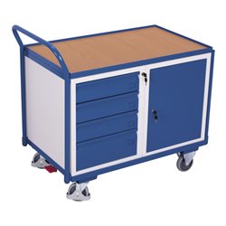 VARIOfit Werkstattwagen mit 1 Ladefläche 1 Schrank und 4 Schubladen