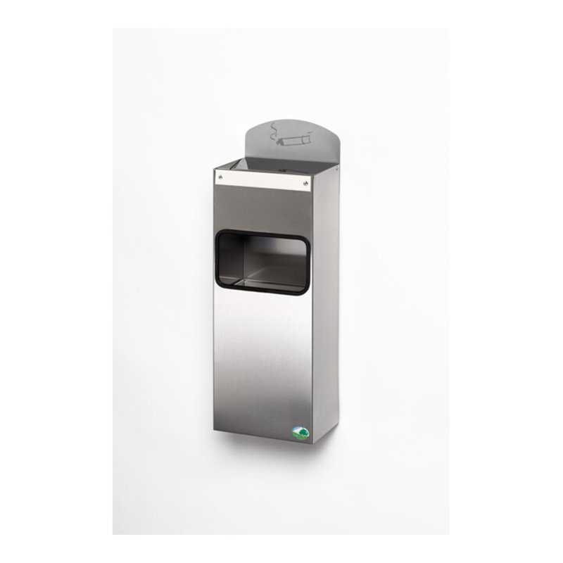 VAR Wandascher Edelstahl mit Schild WH 51 0,8 l/4 l