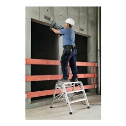 MUNK Aluminium-Arbeitspodest einseitig begehbar klappbar 4 Stufen