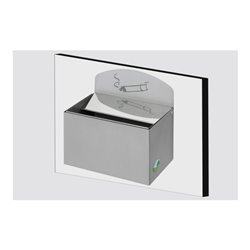 VAR Wandascher Edelstahl mit Schild WH 13 0,8 l