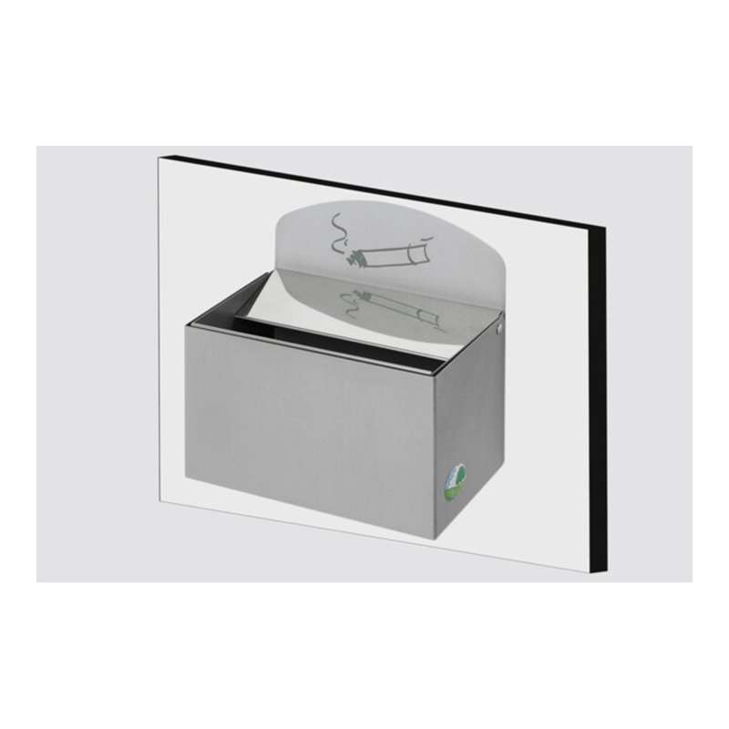 VAR Wandascher Edelstahl mit Schild WH 13 0,8 l