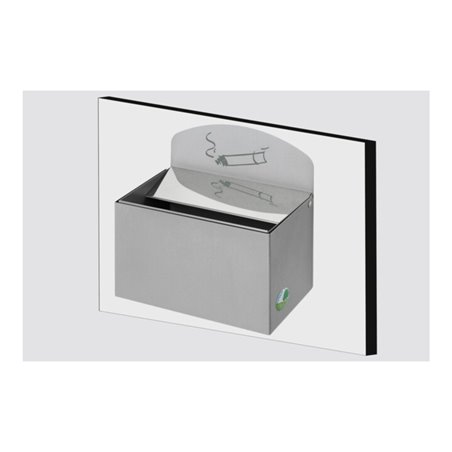 VAR Wandascher Edelstahl mit Schild WH 13 0,8 l