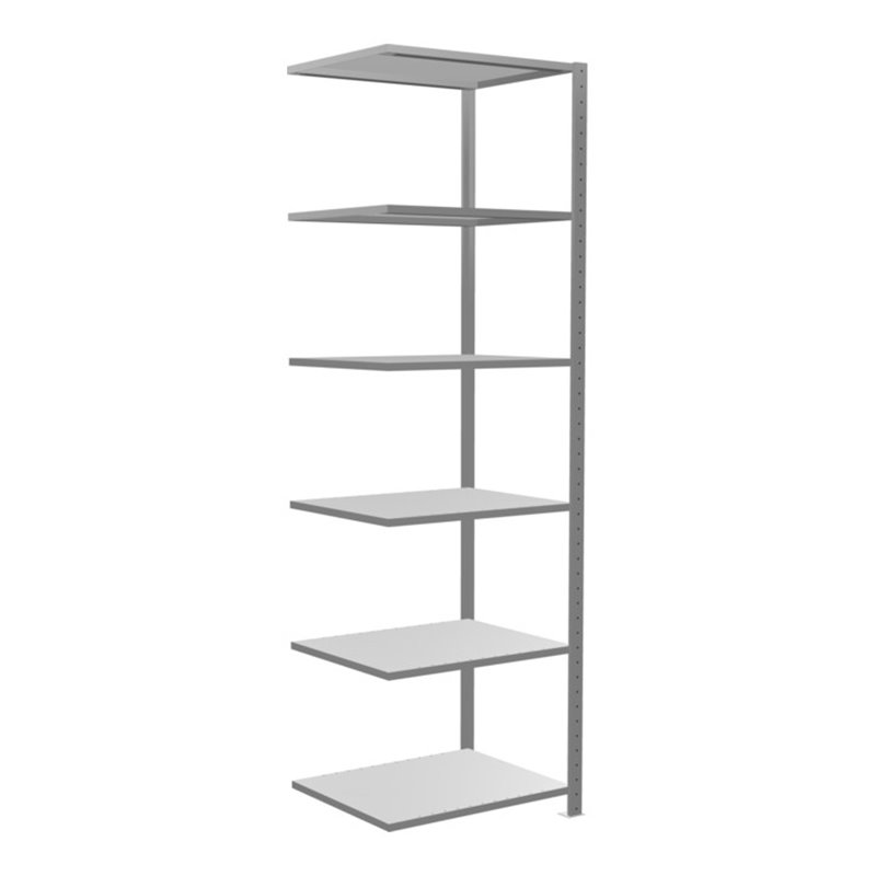 Schulte Anbauregal Steckregal MULTIplus150 2500 x 750 x 600 mm 6 Fachböden Kreuzstrebe verzinkt