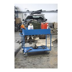 VARIOfit Tischwagen mit 2 Ladeflächen und abnehmbarer Wanne