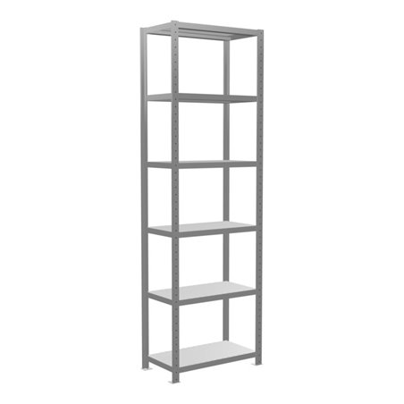 Schulte Grundregal Steckregal MULTIplus250 2500 x 750 x 400 mm 6 Fachböden Kreuzstrebe verzinkt