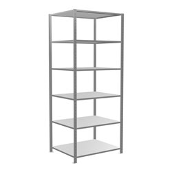 Schulte Grundregal Steckregal MULTIplus150 2500 x 1000 x 800 mm 6 Fachböden Kreuzstrebe verzinkt