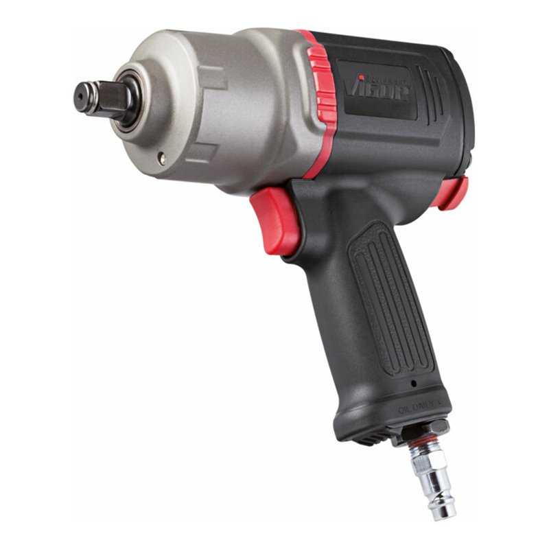 VIGOR Schlagschrauber V3653 1890 Nm Vierkant massiv 12,5 mm (1/2 Zoll) Hochleistungs-Doppelhammer-Schlagwerk