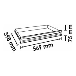 VIGOR Schublade, flach V1905