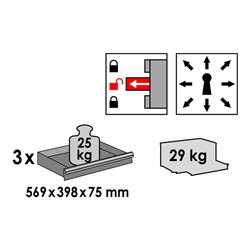VIGOR Aufsatzkoffer V1902 Gesamtlänge: 723 mm
