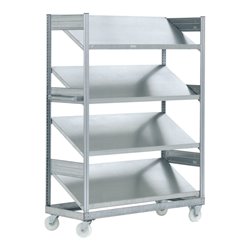 Bito Schrägbodenregale ohne Kästen B 1358 mm x H 1815 mm x T 533 mm, verzinkt