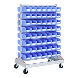 Bito Sichtrollwagen SRW22 B 1130 mm x H 1705 mm x T 710 mm zweiseitige Nutzung, verzinkt