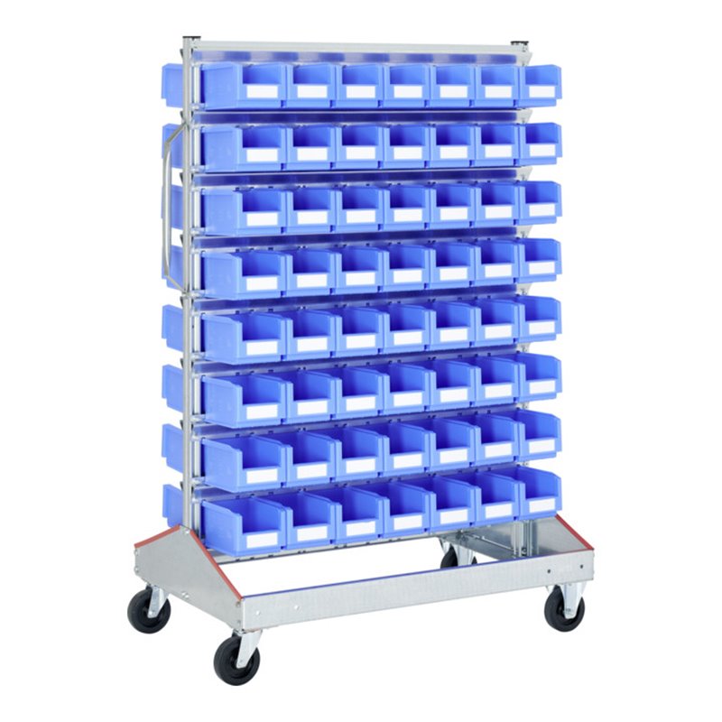 Bito Sichtrollwagen SRW22 B 1130 mm x H 1705 mm x T 710 mm zweiseitige Nutzung, verzinkt