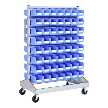 Bito Sichtrollwagen SRW22 B 1130 mm x H 1705 mm x T 710 mm zweiseitige Nutzung, verzinkt