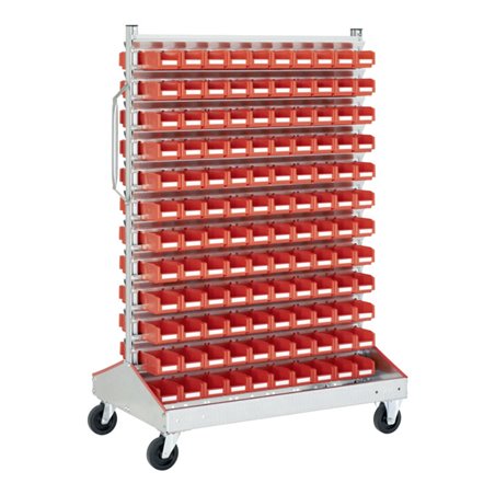 Bito Sichtrollwagen SRW21 B 1130 mm x H 1705 mm x T 710 mm zweiseitige Nutzung, verzinkt