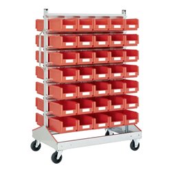 Bito Sichtrollwagen SRW23 B 1130 mm x H 1705 mm x T 710 mm zweiseitige Nutzung, verzinkt