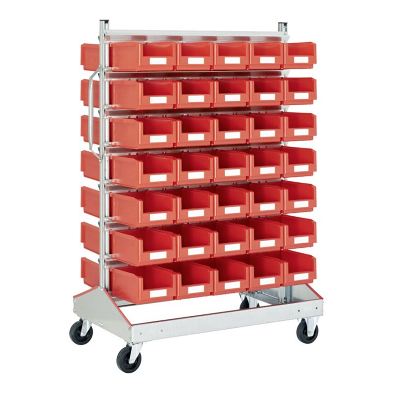 Bito Sichtrollwagen SRW23 B 1130 mm x H 1705 mm x T 710 mm zweiseitige Nutzung, verzinkt