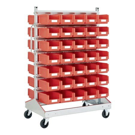 Bito Sichtrollwagen SRW23 B 1130 mm x H 1705 mm x T 710 mm zweiseitige Nutzung, verzinkt