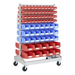 Bito Sichtrollwagen SRW2N B 1130 mm x H 1705 mm x T 710 mm zweiseitige Nutzung, verzinkt