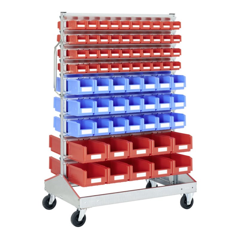 Bito Sichtrollwagen SRW2N B 1130 mm x H 1705 mm x T 710 mm zweiseitige Nutzung, verzinkt