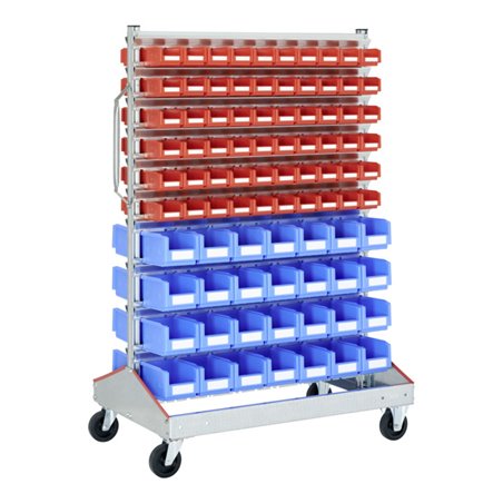 Bito Sichtrollwagen SRW24 B 1130 mm x H 1705 mm x T 710 mm zweiseitige Nutzung, verzinkt