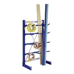 Bito Kragarmregal Set / NT400 IPE100 TypL A H1980xL1088xT1100 mm, doppelseitig enzianblau