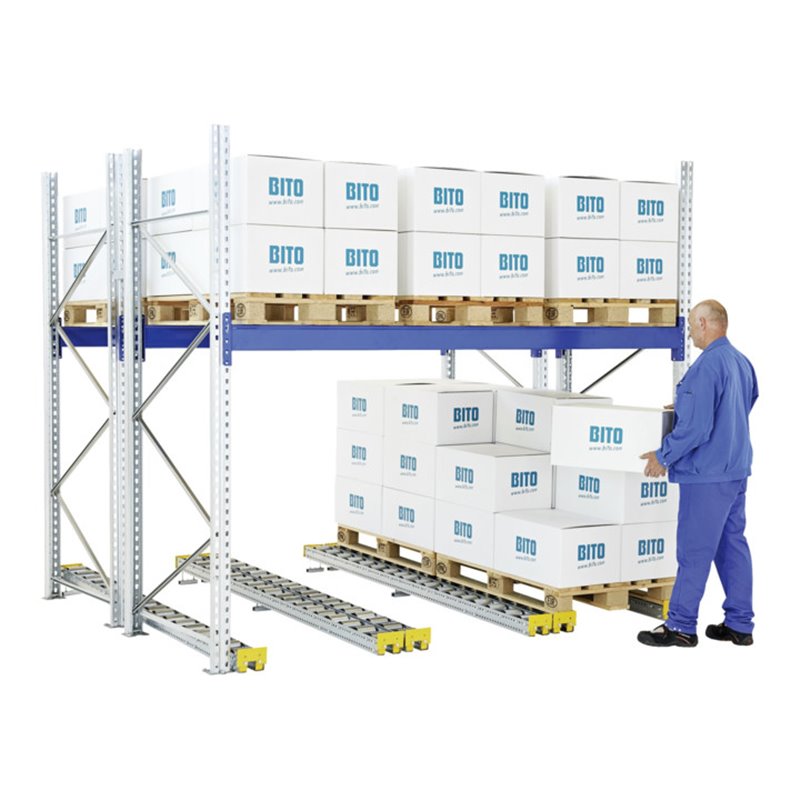 Bito Rollenbahnsegmente Tuning geteilte Ausführung B 2500 mm x T 146 mm Rollenteilung 144 mm, I/C/Euro-längs montiert