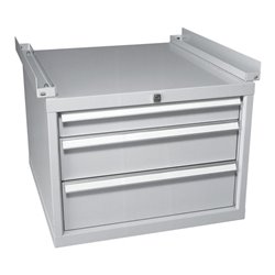 Bito Schubladenblöcke ASB3K B 580 mm x H 400 mm x T 484 mm, lichtgrau